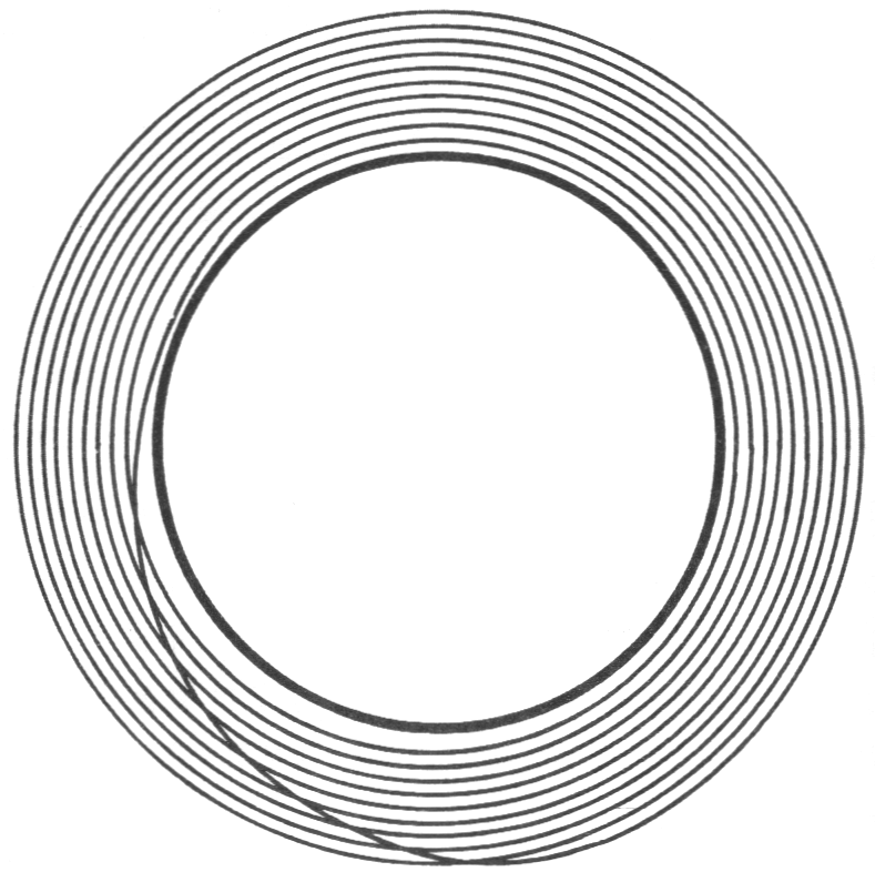 图9 拉伸一个圆使它绕自身10次